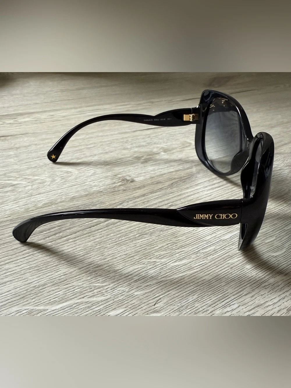 Jimmy Choo Black DAHLIA Oversized Designer Sunglasses Vintage Couture Dahlia/s